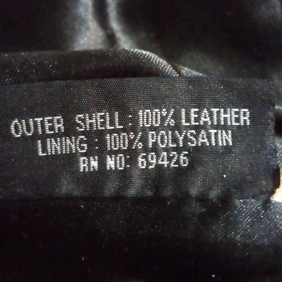 Wilson Leather Motorcycle Biker Western Vest Men's Xl Black RN No. 39426 - Picture 11 of 11